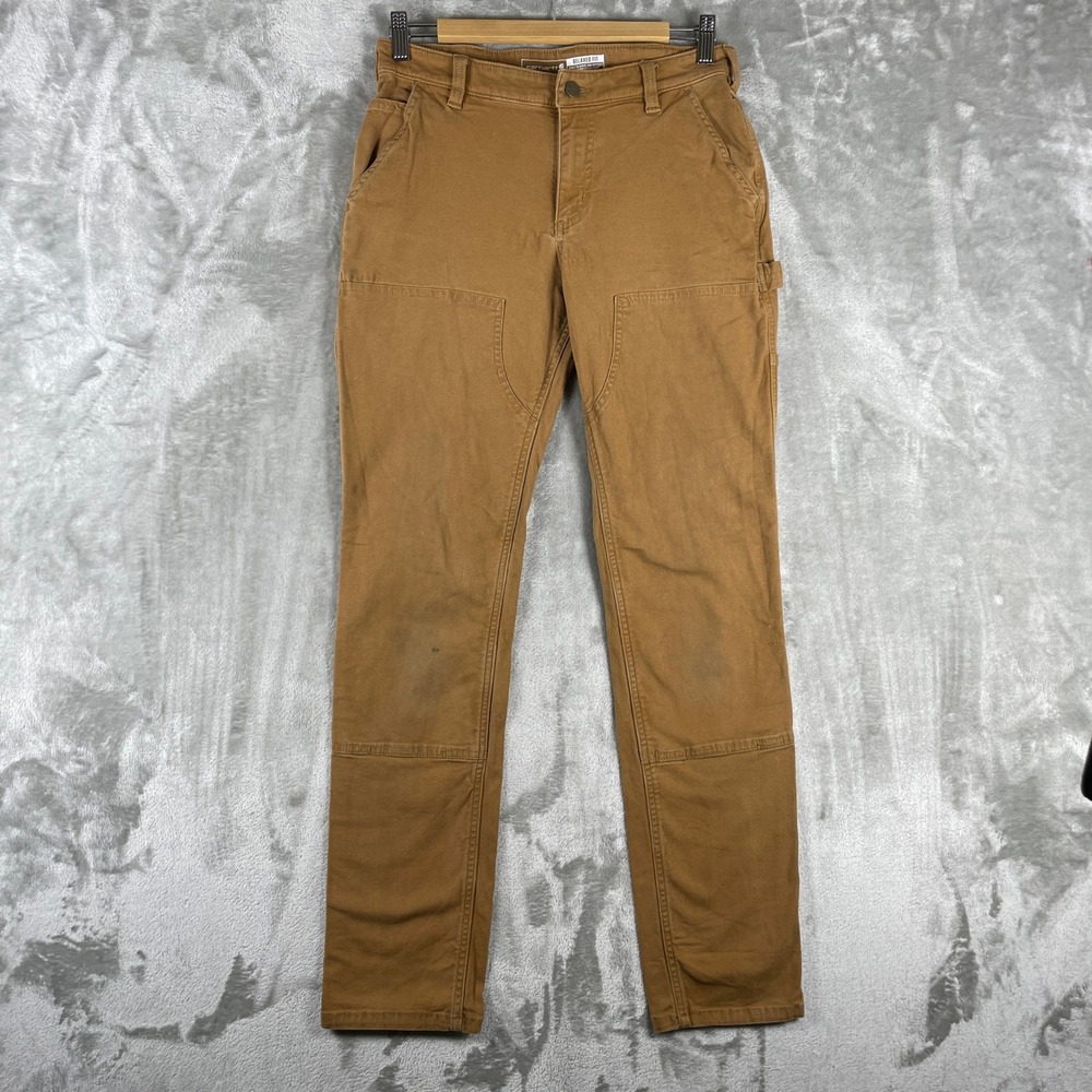 Carhartt Double Front Work Pants Men 2 Brown Relaxed Fit BN5999-W